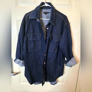 Good American Oversized Denim Shirt Size Small